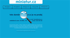 Desktop Screenshot of miniatur.cz